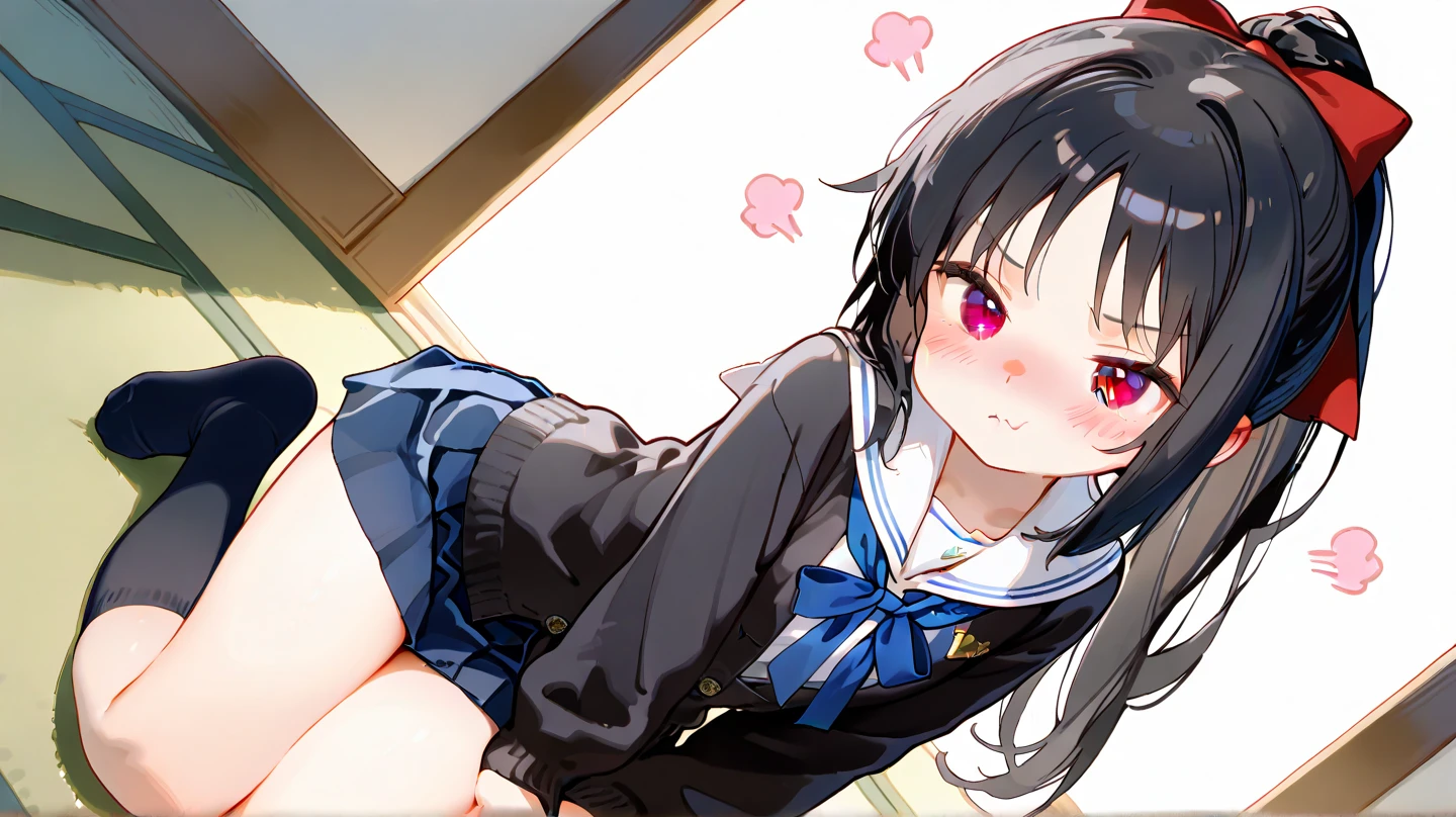 ((masterpiece, Side Lighting, finely detailed beautiful eyes: 1.2)), Super detailed, Ultra-high resolution, Professional Lighting, High quality makeup, beautiful detailed eyes, sexy, beautiful, Big eyes, Cowboy Shot, (Girl:1.3), hinatsuru ai, blue eyes, Black Hair, Brown Hair, Ridiculously long hair, Ahoge, Twin tails, Blue and white dress, Yellow ribbon, White Beret, smile, blush, wariza, Spread your legs,orgasm,blush, Sweat,White panties、Squat、Look at this、skirt、、Attacked by tentacles、Tentacles wrap around my legs、Tentacles in the crotch、Captured by tentacles、cry、shout、Ecstasy face、skirtの中の触手、Do not run away、Lying down、Torn clothes、skirtの下からスパッツが見えます、Spread your legs、Disheveled clothing、skirtをめくった、