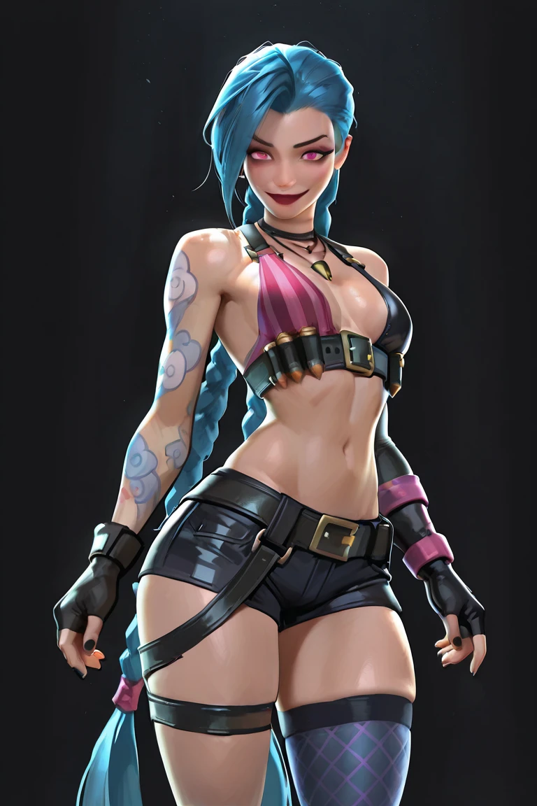 ((Best Quality)), ((Masterpiece)), ((Realistic)) and ultra-detailed photography of a 1nerdy girl with goth and neon colors. She has ((turquoise hair)), wears a small skimpy black bikini thong , ((beautiful and aesthetic)), muscular fit body abs, sexy, under-boobs, hot