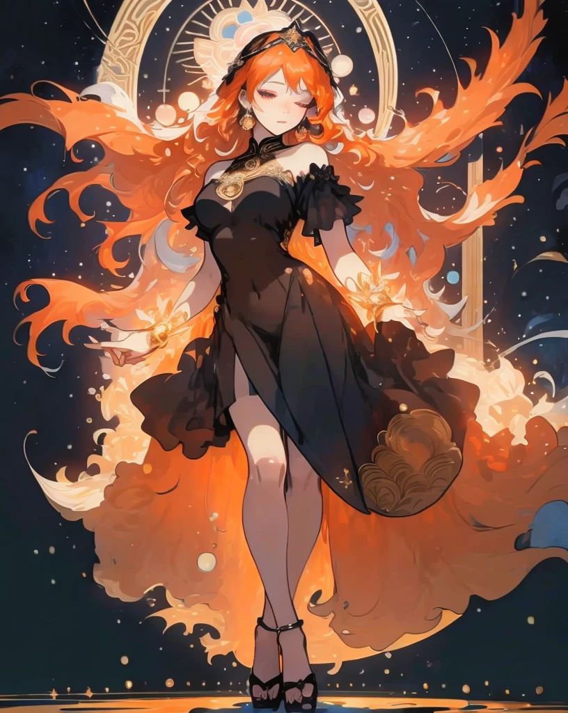 (best quality, ultra-detailed, realistic:1.37),portrait,voluptuous woman,flower,tight dress, Random dress color, passionate look,large buttocks,vibrant colors,soft lighting, standing, full body view, extreme tall, long legs, very tall, tall, 