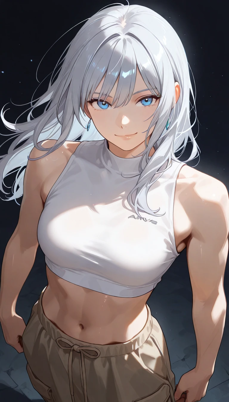 <lora:A2V3:0.7>
yorha type a no. 2
close up, upper body, female focus, 1girl, absurdres, android, armlet, bare shoulders, black gloves, black tank top, blue eyes, elbow gloves, gloves, hair between eyes, joints, long hair, science fiction, solo, tank top, white hair, robot, robot joints, mechanical parts, city, cloud, debris, grass, highres, outdoors, overgrown, post-apocalypse, rubble, ruins