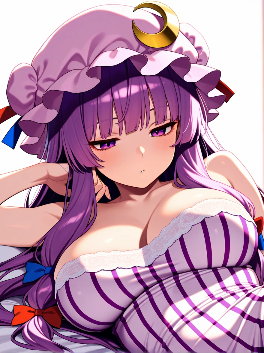 Patchouli Knowledge　Big Tits　Embarrassed　Blushing