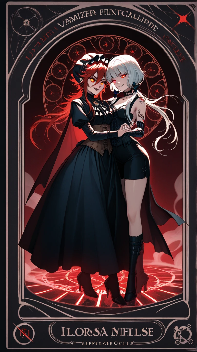 ((16-year-old))) black girl, (((light skin))), (((vampire))), (((New Orleans cemetary, early 20th century night time during mardi grad))), (((bats flying around))), dusk, (((close-up full body pose))), (((long wavy red hair))), high heel boots, (((wearing period clothing))), dark fantasy art, Rich, Deep Colours, (intricate details:0.9), (HDR, hyper-detailing:1.2), (natural skin textures, hyper realisitc, soft light, Sharp), sultry look, seductive,