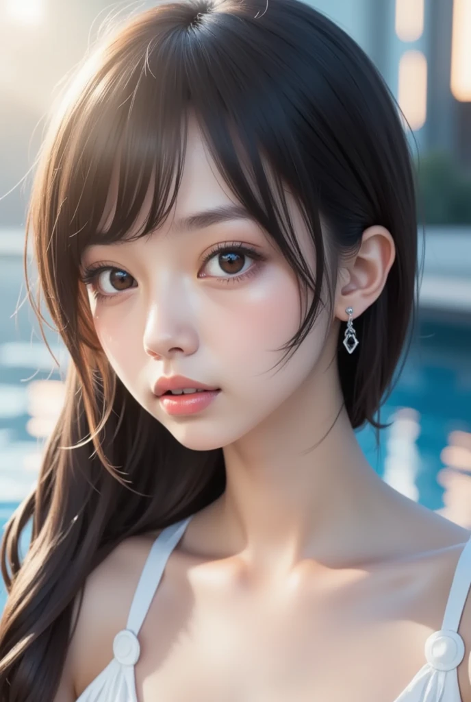 ((Japan women))、hightquality、Glossy glossy skin、((glistning skin))、Lush bust、((​masterpiece、top-quality、ultra-detailliert、Film Light、intricate-detail、hight resolution、ighly detailed))