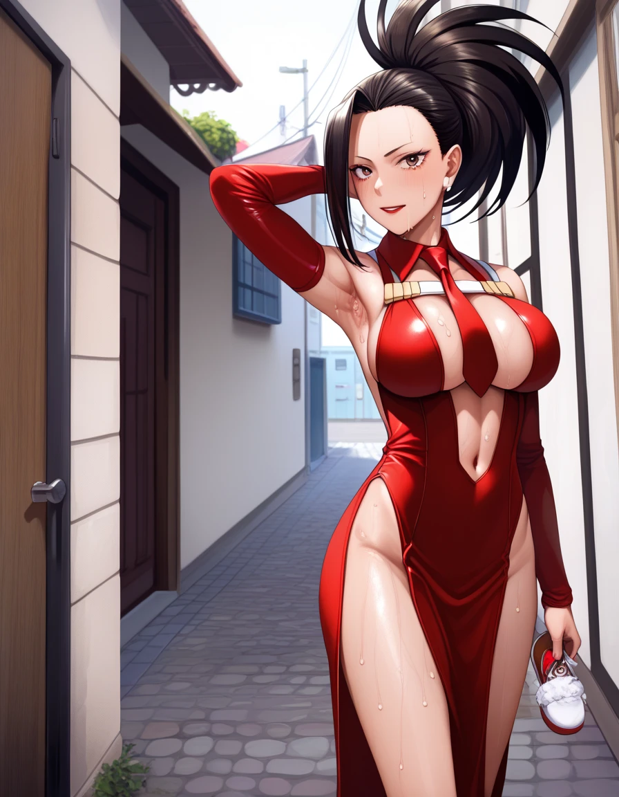  brown hair,brown eyes,short hair,
1 girl, 24yo,mature female,Beautiful Finger,Beautiful long legs,Beautiful body,Beautiful Nose,Beautiful character design, perfect eyes, perfect face,
masterpiece, best quality, highly detailed, a anime girls in china dress with navel cutout holding a gun
posing for a picture, navel cutout, crop top, china dress, ecchi anime style, evil smile, open mouth,
smile, anime girls, ecchi style, ecchi, digital anime art!!, in anime style, official artwork, (nsfw) not safe
for work, beautiful anime girl, anime style 4 k, pelvic curtain, exposed belly, exposed navel, exposed
midriff, exposed lower belly, holding a gun, chinatown, outdoor,street,road, 