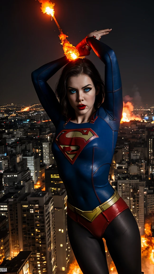 ((a beautiful cyberpunk supergirl woman in realistic costume of an advanced cybersuit with red cape)), EVA movie action shot_rey, A young woman , with a white suit and blue hair, forehead jewelry, look at the viewer, pose sexy, pale skin, Red eyes, simple white background, (a dystopian future in which humanity has been struck down by an apocalyptic scenario where gigantic monsters called “angels” seem to seek the destruction of life on earth), (Best Quality,8k,High resolution, (orgasm), masseter piece:1.2),ultra detailed,realist:1.37,portrait,Dynamic Angle ,adolescent, Small head, beautiful, lovely face, Detailed beauty face, Very realistic skin, wet skin, small and hard breasts, nice legs, cinematic lighting, (very detailed vagina ),