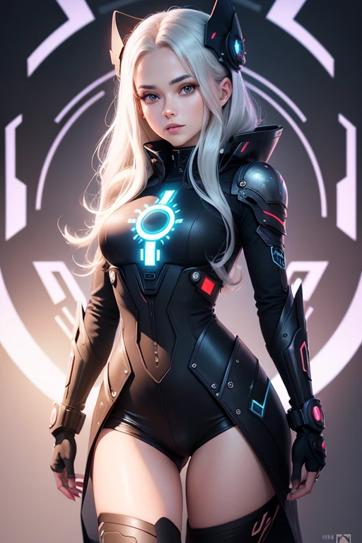 1 mulher, magrelo, seios pequenos, cabelo preto curto, olhos verdes, gray and white sci-fi bodysuit, science fiction light armor, wet full body standing