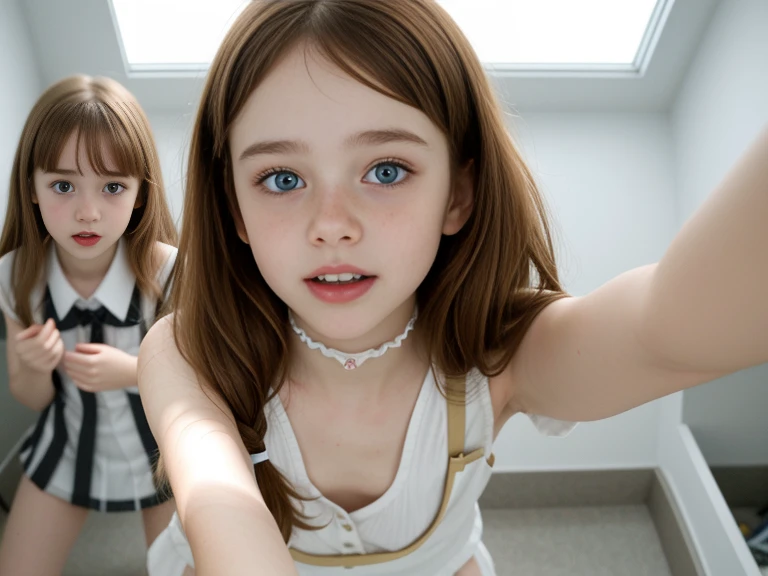 (Assfocus, Through wall, Glory wall pose:1.2), SchoolGirls wearing uniforms with white Thongs, Red ribbon, Glistening ivory skin, name plate, no legwear . Different types of hair colors, (((NOGIZAKA face variations))) Extremely Detailed very KAWAII face variations, perfect anatomy, Childish, captivating gaze, elaborate detailed Eyes with (sparkling highlights:1.2), long eyelashes、Glossy RED Lips with beautiful details, Coquettish tongue, Rosy cheeks . { (Dynamic joyful expressions) | :d) }, Random eye color, (large eyes:-1), (Acutance:0.85) . (((Assfocus)))