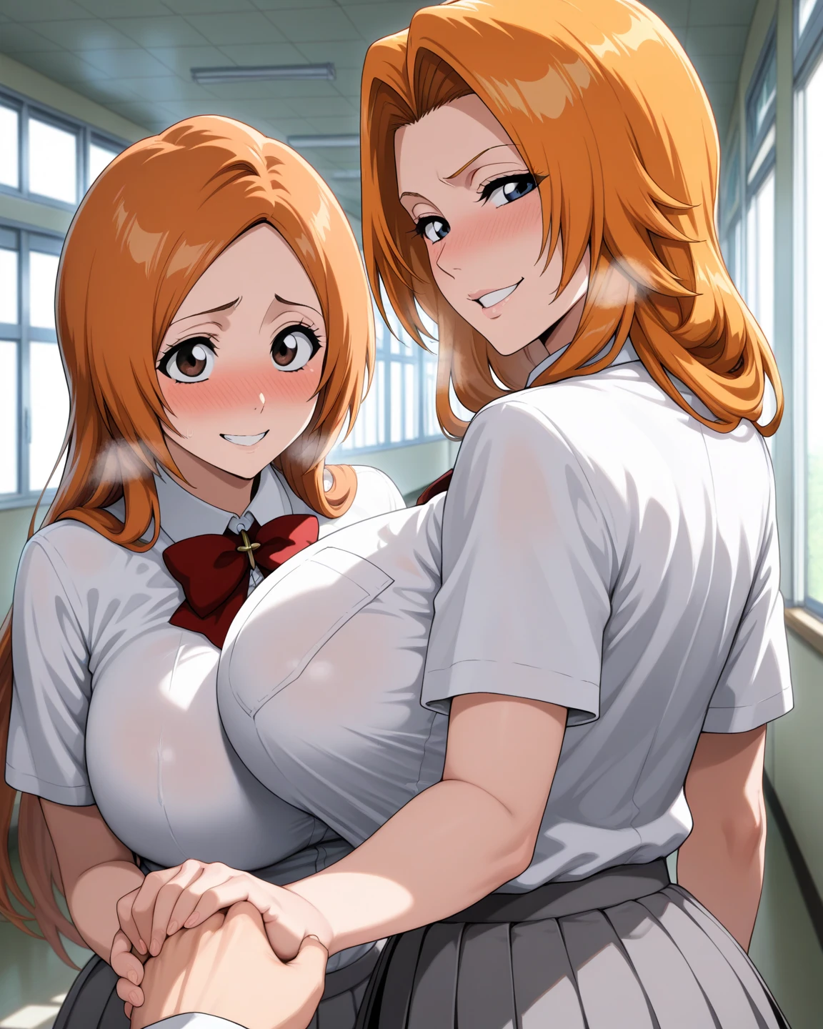 masterpiece, highest quality, 8k,NSFW,anime girl has big teeth and getting a hard cock down her throat on bed and getting fucked by two black men, shibuya kanon(lovelive!), group sex, 1 girl, Spitrost, multiple boys, blowjob, deep throat, open your mouth, oral, penis, erection, nipple, hetero, mmf threesome, threesome, sex, chest, nude, orange hair, completely nude, dark skinned man, Double insertion at the same time, purple eyes, 2 boys, teeth grab, teeth, doggystyle, sex from behind, multiple penises, testis, rape, large chest, open your mouth, testis, blush, kneel down, catch head, 串焼きthreesomesex