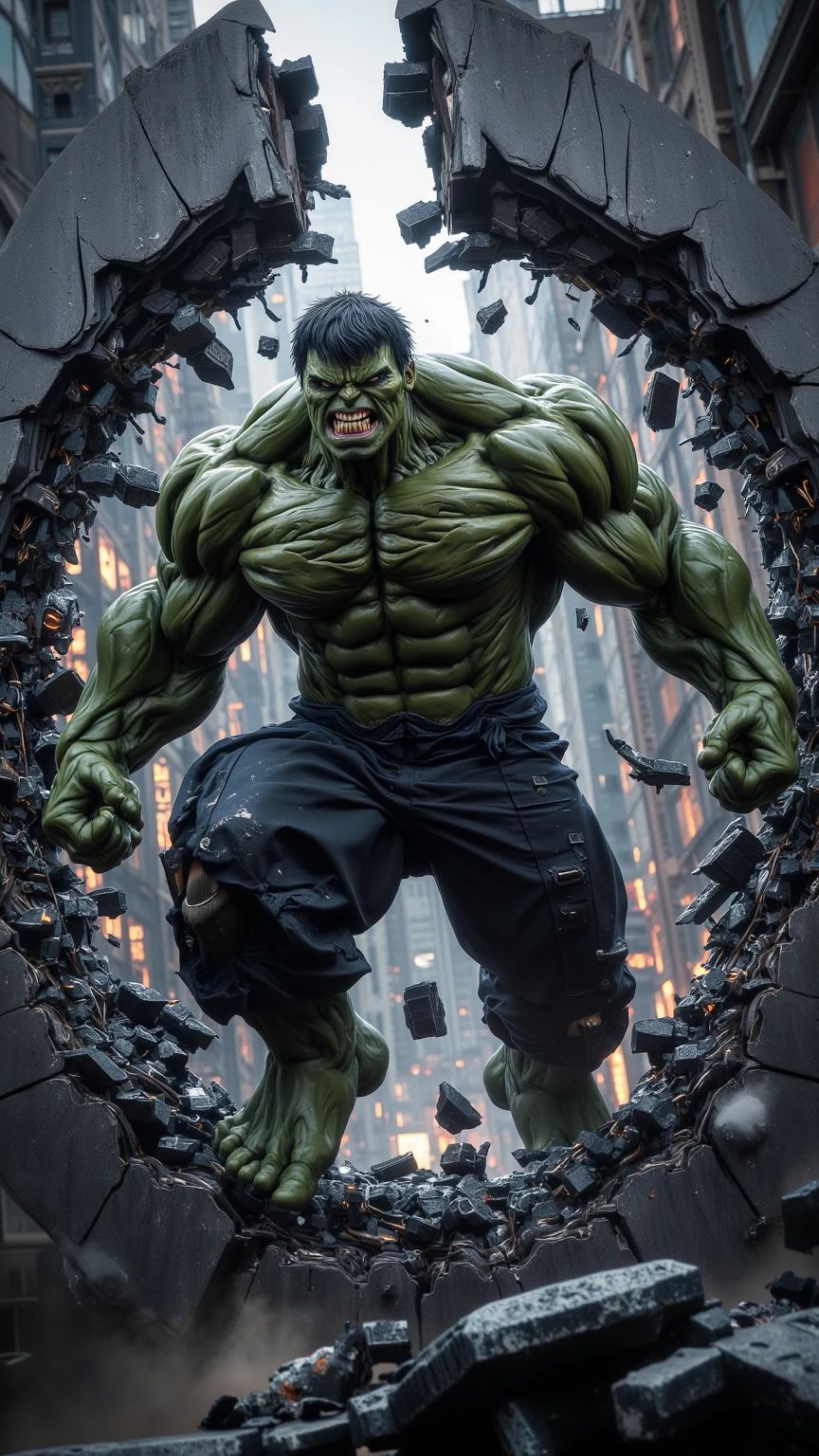 A man/hulk , incredible hulk, hyper realistic face, perfect face, hyper realistic eyes, eye reflection, perfect lips, A man/Hulk body setting,  green skin , eroticism, standing, big thighs , fat hips, a man/hulk was sitting alone, alone, very depressed, sad expression, crying expression, lots of tears flowing, both hands holding his head. (intricate), perfect anatomy, correct anatomy, UHD, 16K, hyper realistic shadow, hyper realistic lighting, hyper realistic reflection, hyper realistic atmosphere, (realistic photo:1.7), (extremely realistic photo),