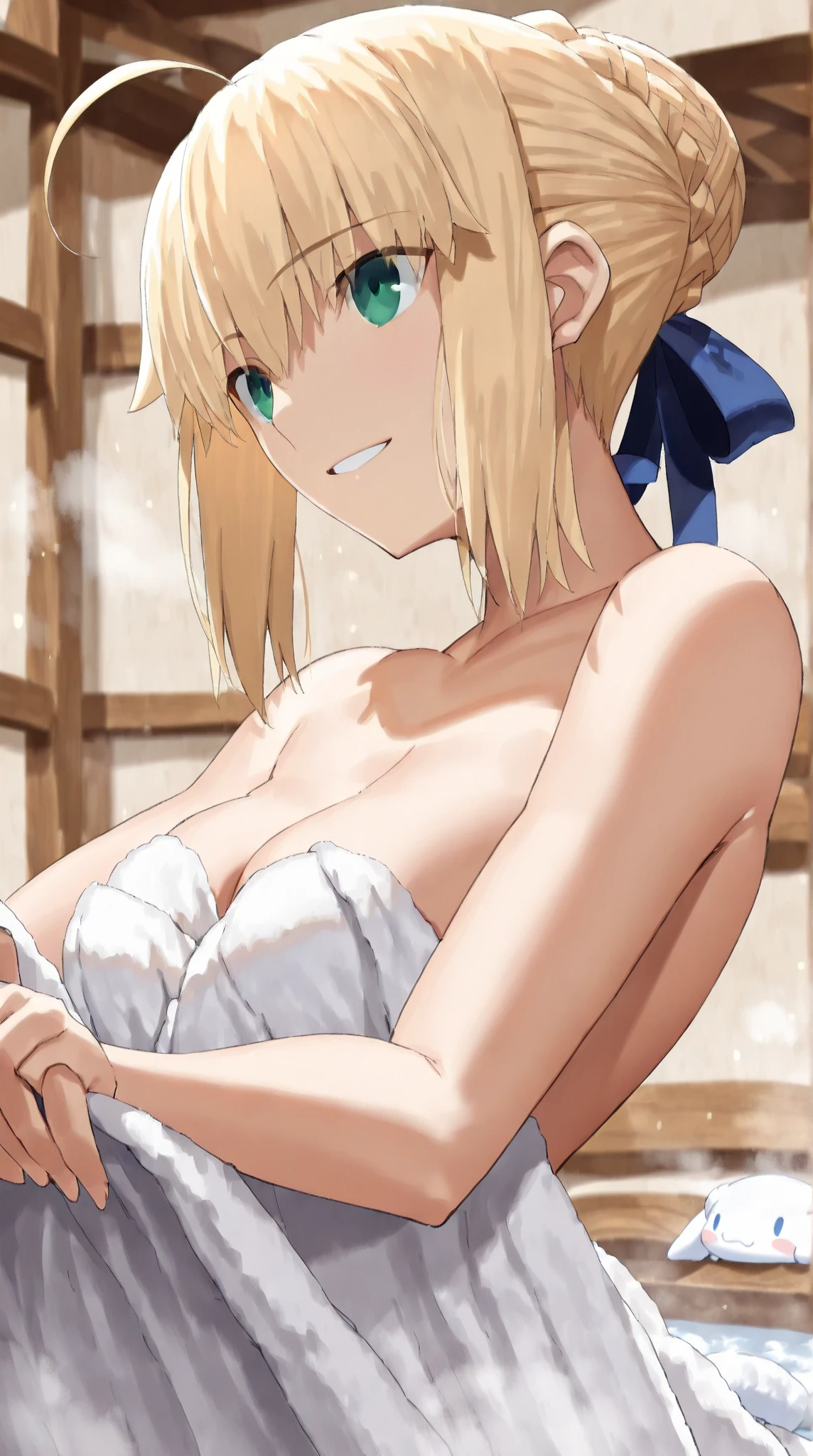 masterpiece, high quality, 8k,(((((ultra-detailed face))))),(((Blue hour:1.8))),{{{{{(((closeup-face:1.5)))}}}}},(church) , (((Beautiful lighting:1.5))), 1girls,(((detailed green eyes))),((orgasm)),(((half closed eyes, squinting))),(((arms behind back:1.5))),(((kneeling:1.5))),nsfw,(((topless:1.3))),((detail nipples)),((small breasts:1.7)),,(((white  panties:1.5))),, navel, detail thigs, artoria pendragon (fate), saber (fate), ,(ufotable, screen cap), ,((((blonde hair)))),((flat breasts:1.5)),  green eyes, ((ponytail)),blue ribbon, (blush),((trouble eyeblow )), bangs ,saber,, green eyes, , ahoge,ufotable screen cap,
