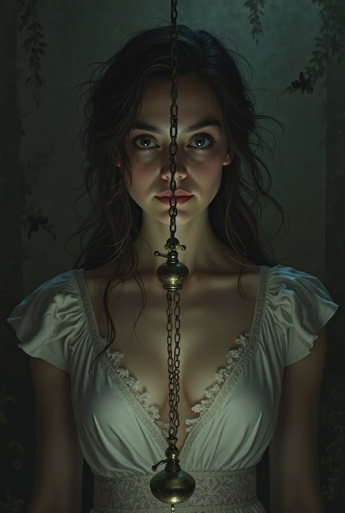 Girl hypnotized by pendulum