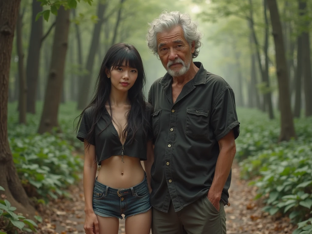 (((Naked girl hugs old homeless man、The man who ordered it)))、(High resolution:1.3), (16k, Photorealistic, Raw photo, Best image quality: 1.4), Japanese, (One Girl), (Black-haired、short hair:1.3), Beautiful Hairstyles, (Realistic Skin), Beautiful skins, attractive, 超A high resolution, Surreal, High detail, Golden Ratio, Highly detailed cute girl,(20-year-old)