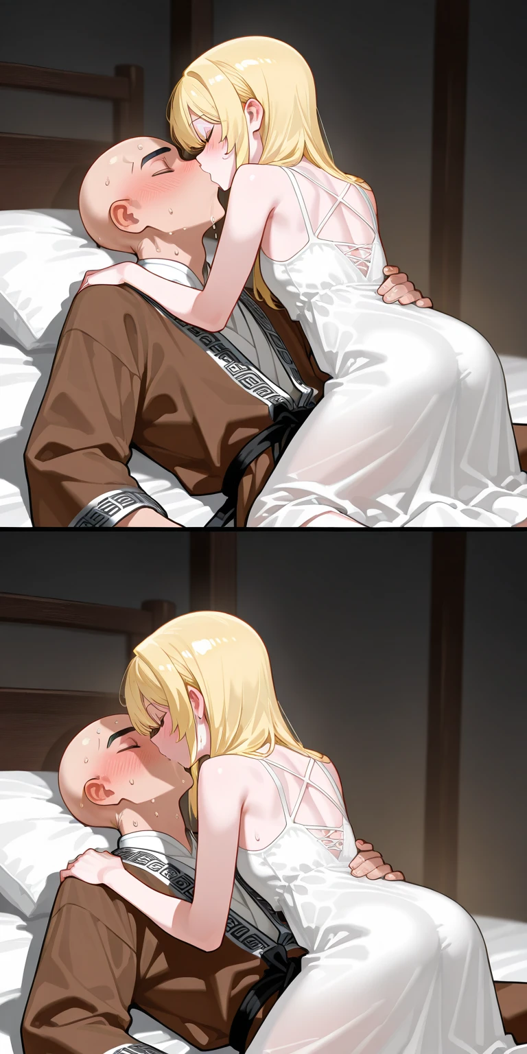 anime scene of a couple of people in bed with a mirror, colored manga panel, coloured manga scan, color manga panel, close angle, close shot, in the bedroom at a sleepover, rule 34, very close shot, closeup shot, colored manga, full color manga visual style, yaoi, close scene, colored sketch anime manga panel
