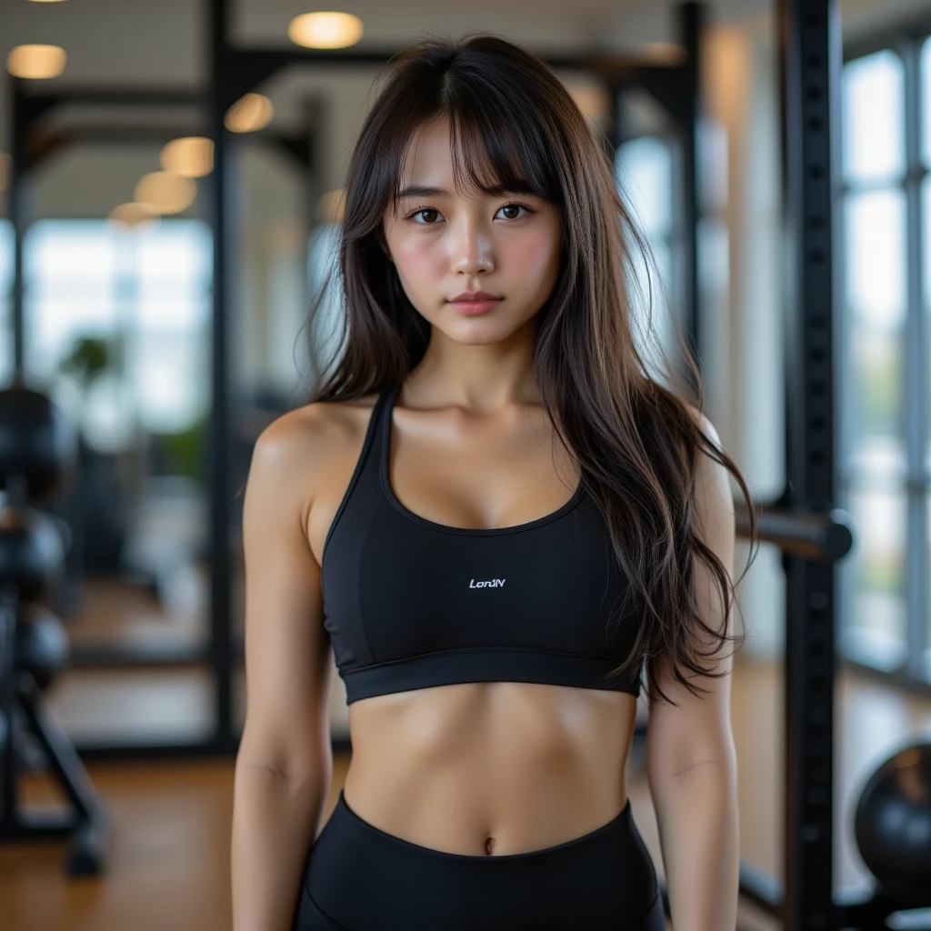 ((best quality)), ((masterpiece)), (detailed), perfect face police USA police  fit body gym workout girl police officer uniform 