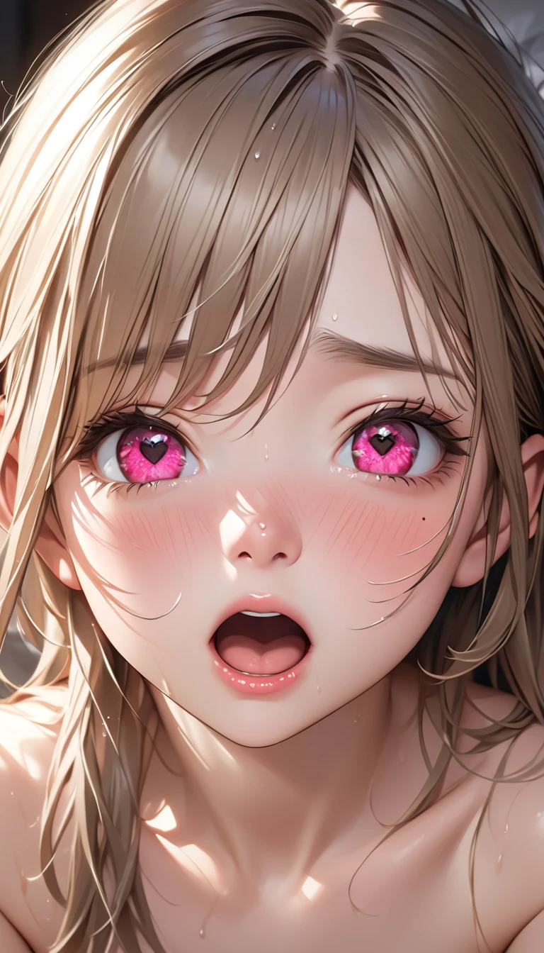 8 year old Japanese girl naked,Open-air bath,Beautiful toes,Shaved,Close-up heart-eyes excited ahegao face'Eyes wearing silver-white mirrored lens sunglasses、I looked at the world reflected in the lenses of my sunglasses..(Side Pony,Colorful Hair),