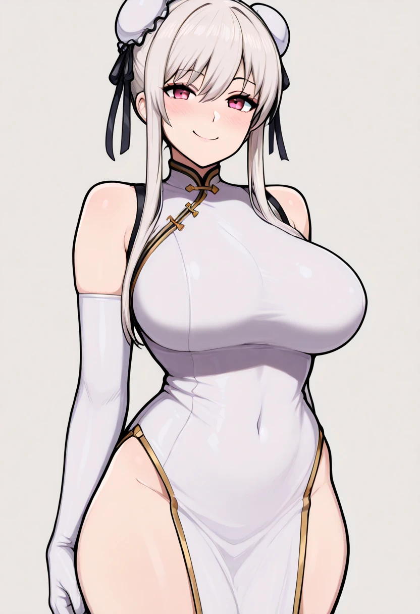 One Girl、((Completely naked、No clothes))、((Character design sheet、Line art、Line art、Monochrome、Black and White、Flat Color))、Blonde long hair、Hair between the eyes、Braid、((Big Breasts、Huge breasts、Overhanging chest))、Erect nipples、bulging large areola、Detailed depiction of genitalia、Thick pubic hair、upright、Watching the audience、Embarrassed、Smiling、Angle from the front、Upper Body、Put your hands down、Simple Background、