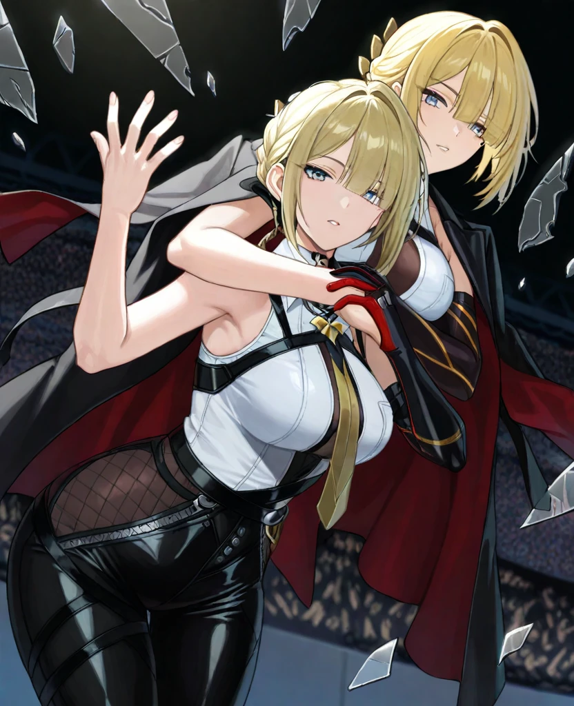 (Himiko toga),(short blond hair with two messy pulps),yellow eyes with thin pupils),(vestindHimiko toga),(short blond hair with two messy pulps),yellow eyes with thin pupils),(wearing),+,(Naked)