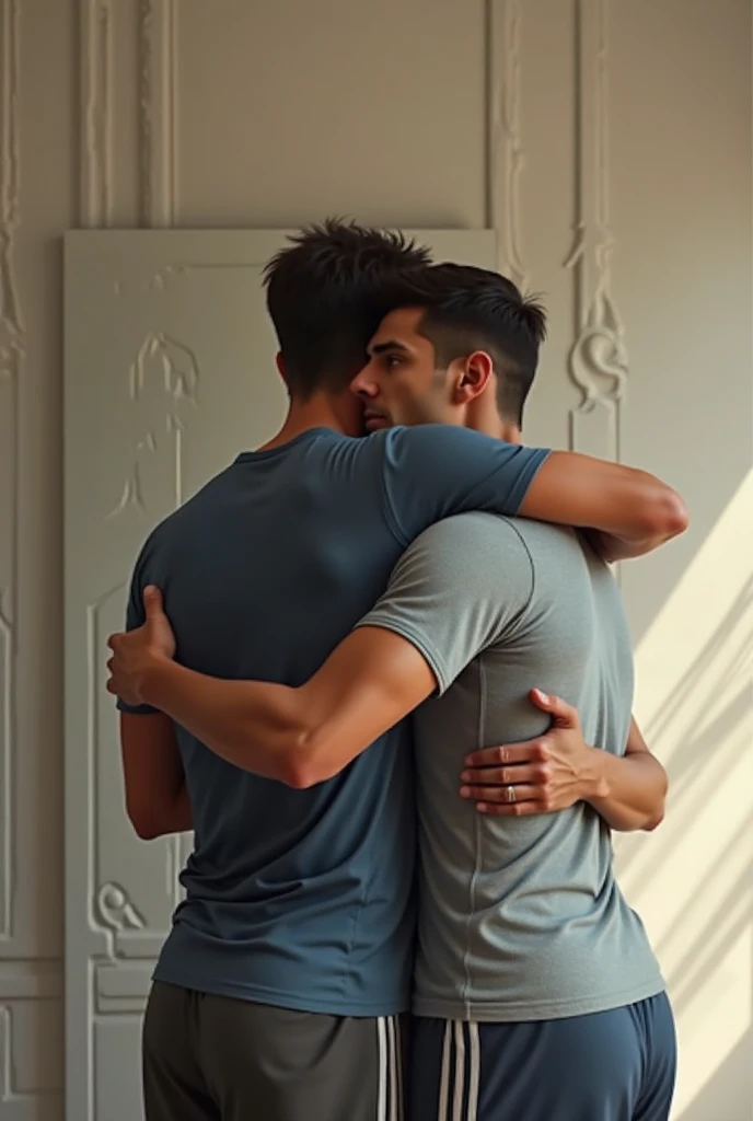 men hugging, <lora:Mmwt2Dfapeae-v1.2367.2:1>