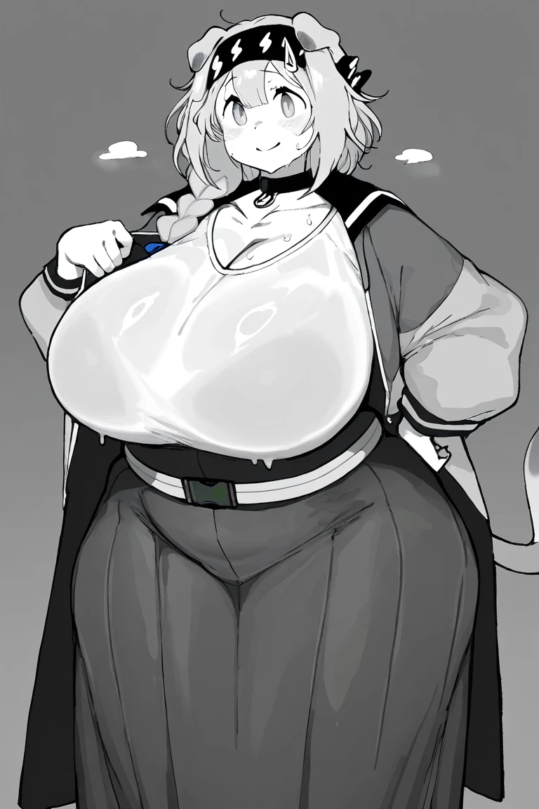 One Girl、Large Breasts、Open your mouth、amazingly massive breasts、Large areola、顔よりLarge areola、Black nipples、Penis growing out of nipple、Penis-shaped nipples、Big penis、Black penis、Amazingly huge penis、naked、Large testicles、A face bigger than your face、Furry、Fox、Penis on face、Side view