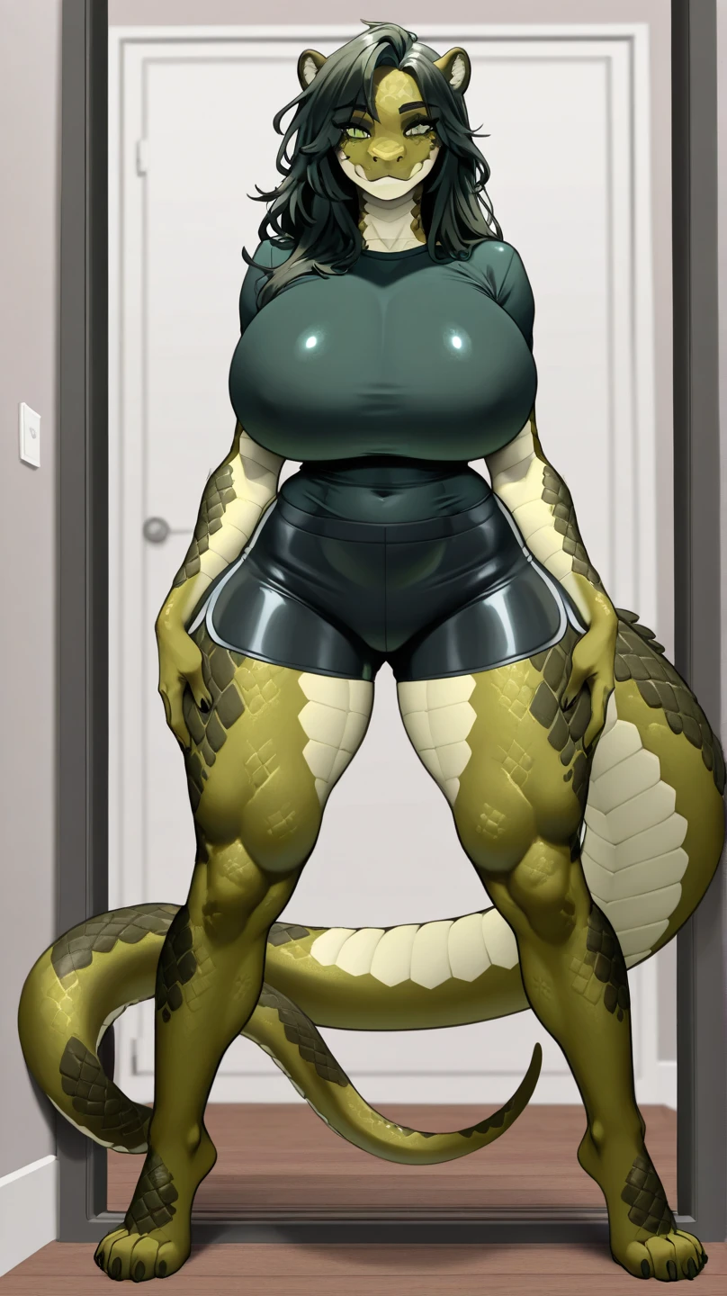 \((female Haxorus:1.5\)), ((snooze skin:1.5)), (scalie:1.5), (Anthro:1.5), solo, (adult:1.5), \((Pokemon:1.5\)), (black belly:1.5), (curvy body female, voluptuous:1.5), (ultra big breast:1.5), (big ass:1.5), high tall, wing, ((nude, naked:1.6)), (erect nipple:1.5), claw, standing, tail, ((sexual pose:1.7)), ((sexual expression:1.5)), looking here, (hyper detailed face:1.5), ((simple black background:1.5)), \(8K, best quality, master piece, Hyper realistic, Digital art, Photorealistic, photograph, absurd res, upload to e621, hyper detailed, high resolution, \(artwork\):1.5), sfw:1.8\)), \((by kohei horikoshi, by evov1, by LAM, by skygrace, by reptilligator, by bebebebebe, by taran fiddler:1.8\)), \((3d, Unreal Engine, CG 5:1.8\)), ((zoom in head to thigh:1.5)), (body front, turn this way:1.2), ((three quarter portrait1.5)), cowboy shot angle,