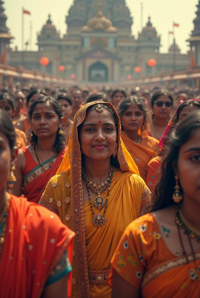 Genarate image 78th indipendence day India background women sad 