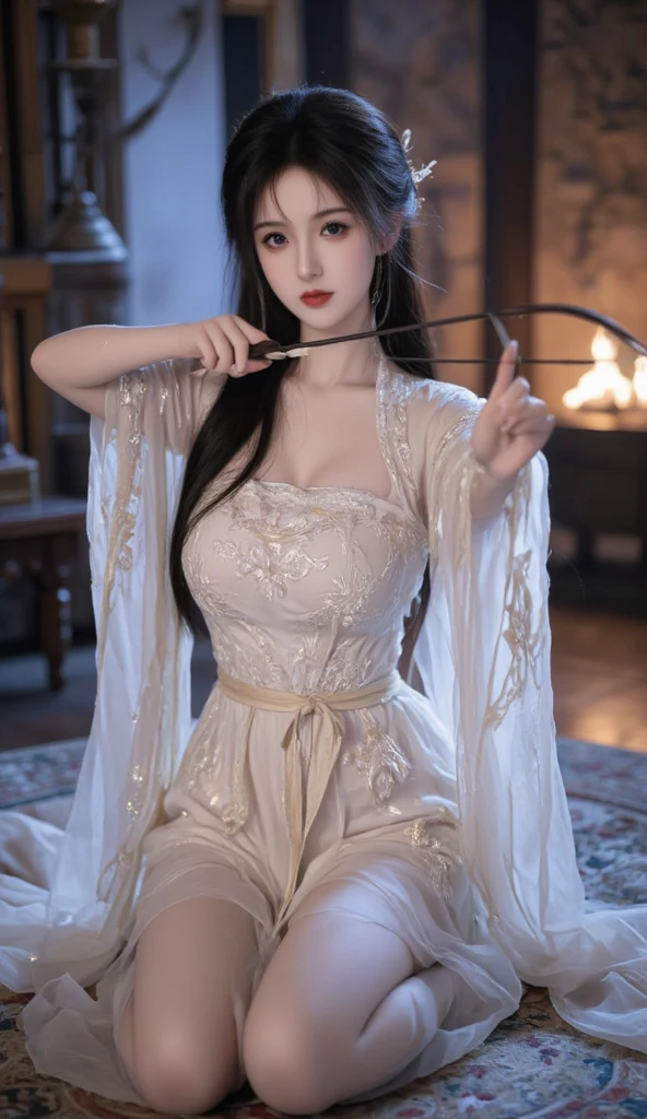 (Best image quality、highest quality、Highest Resolution、Ultra-realisticな写真、Full body photo、masterpiece、16k、)1 girl、Amazingly long black hair is super beautiful、Hair length約3メートル、白い下着かnaked、Hide your whole body with straight black hair、Very beautiful face、Beautiful well-groomed black hair、Very large amounts of hair、Super long black hair that accentuates feminine sexiness、Slim figure、Shiny, beautiful hair、Bright lighting、Professional Lighting、World Super Long Hair Contest Winner、full body real photo、Head to toe photos、Photographed from approximately 4 meters away、Ultra-realistic、both hands、2 feet、longest black hair in the world、My hair is heavy、'tired、hair longer than rapunzel、Very large amounts of hair、She has very long black hair that covers her entire body..、Hair that is shampooed every day is very beautiful、My hair smells like roses and my very long black hair makes me sexy.、My charm is my long black hair.、Long black hair is a symbol of beauty、I'm proud of my long black hair、The length and volume of this long hair is admired all over the world、Her very long black hair is fanned out、Backwards、Sleeping on your stomach、Smooth black hair flowing from shoulders to floor、I have a lot of hair、My hair is very thick、Cover the entire bed with hair、Hiding your hands with your long hair、hide your fingers with long hair、A storm of black hair about to overflow from the screen、,Full body photo,Very beautiful face,Super Super Long Hair,Hair length: Approximately 30 meters,straight black hair,naked,The most beautiful hair,