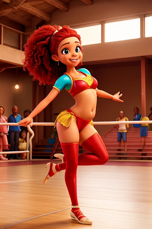 Famous Letícia dancing funk in a mini skirt, calcinha aparecendo, vista de baixo, buttock showing, foto Realista