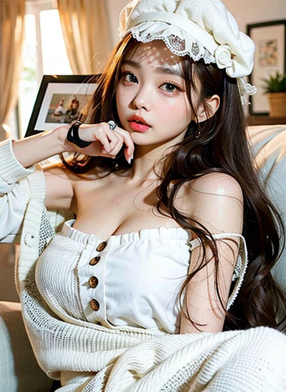 un primer plano de una mujer que llevaba un vestido de mezclilla y perlas, portrait of jossi de blackpink, tzuyu de dos veces, bae suzy, parque roseanne de blackpink, Jennie rosa negra, jinyoung shin, jossi de blackpink, Lalisa Manobal, heonhwa choe, aparcar desde-min, retrato de jisoo blackpink, jisoo de blackpink, hermosa mujer surcoreana que tiene unas grandes tetas notorias.