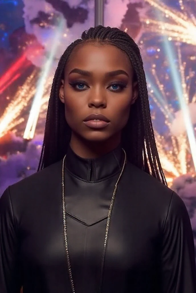 photo of M4r14m4D14ll0_HM-130, a woman, perfect hair, (modern photo), wearing turtleneck and long pants, 28mm medium telephoto (analog, cinematic, film grain:1.3), Holographic Amusement Park, Park with holographic rides, characters, and fantastical sensory experiences., detailed eyes, professional pose, (epiCPhoto), (looking at viewer:1.1), (cinematic shot:1.3), (broad style lighting), (OverallDetail:1.1), SkinHairDetail