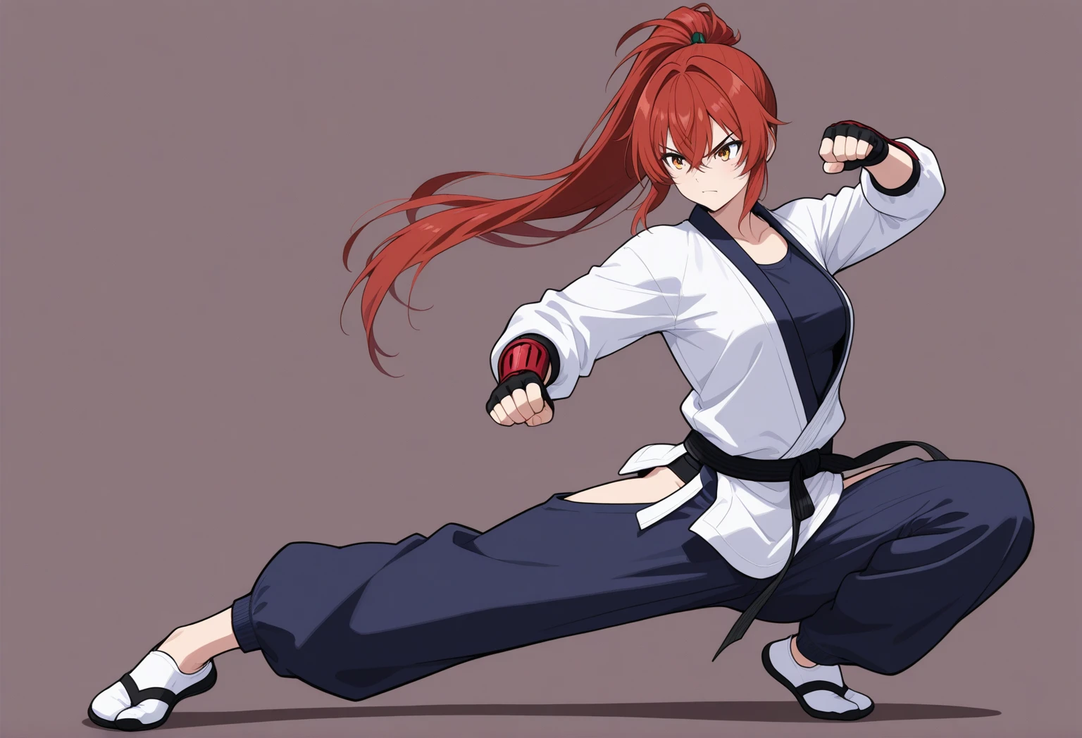 <lora:high_kick003:0.4>,solo,(high kick:1.4),(motion blur:1.3),(speed line:1.3),fighting stance,
1girl,