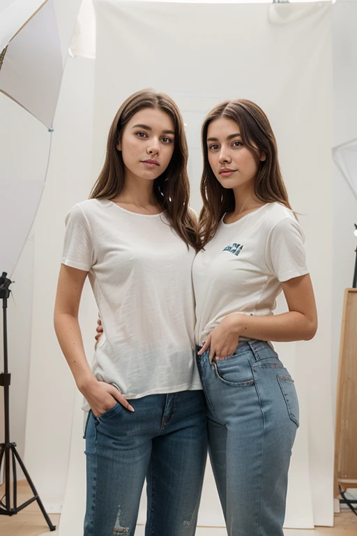 girl behind girl