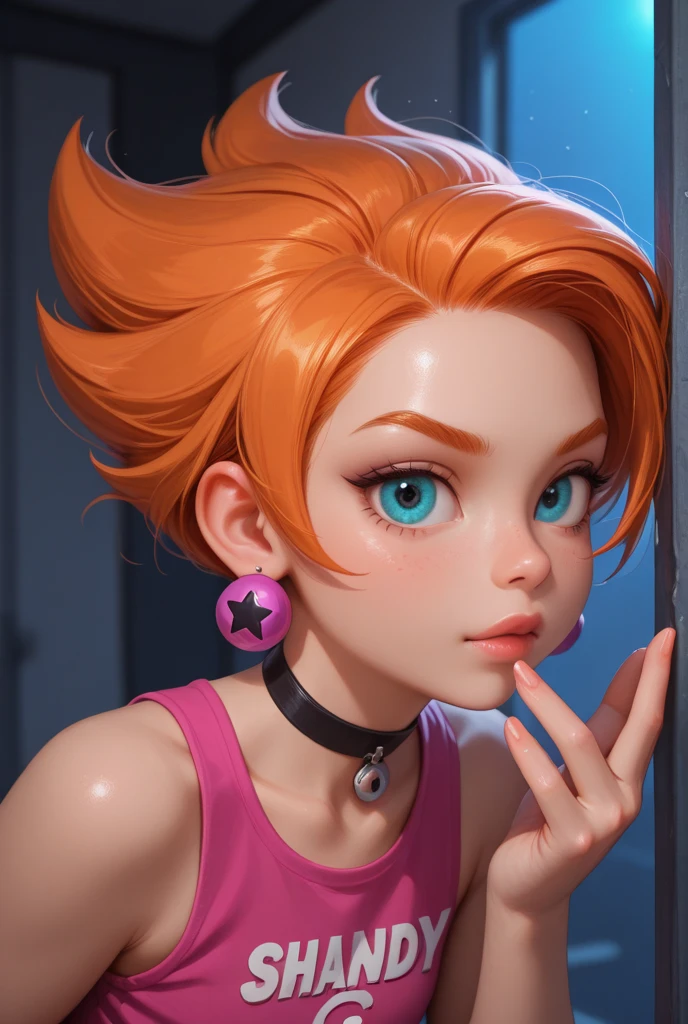 japanese oni is fighting a beautiful girl,18yo, pink short hair, blue eyes,Conceptual art, best photo shot, glowing light, realistic, UHD, textured skin, masterpiece, anatomically correct, best quality, 8k, full body,