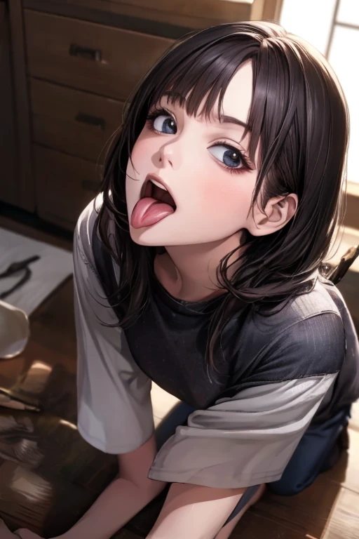 mature woman,gentle mature face,modest mature housewife,black hair,at home,curvy,straight hair,oval face,grossed lips,sleeveless sweater,pubic hair ,pov blowjob,sucking penis desperately,saliva,cum,kitchen,realistic,bukkake on face,suffering