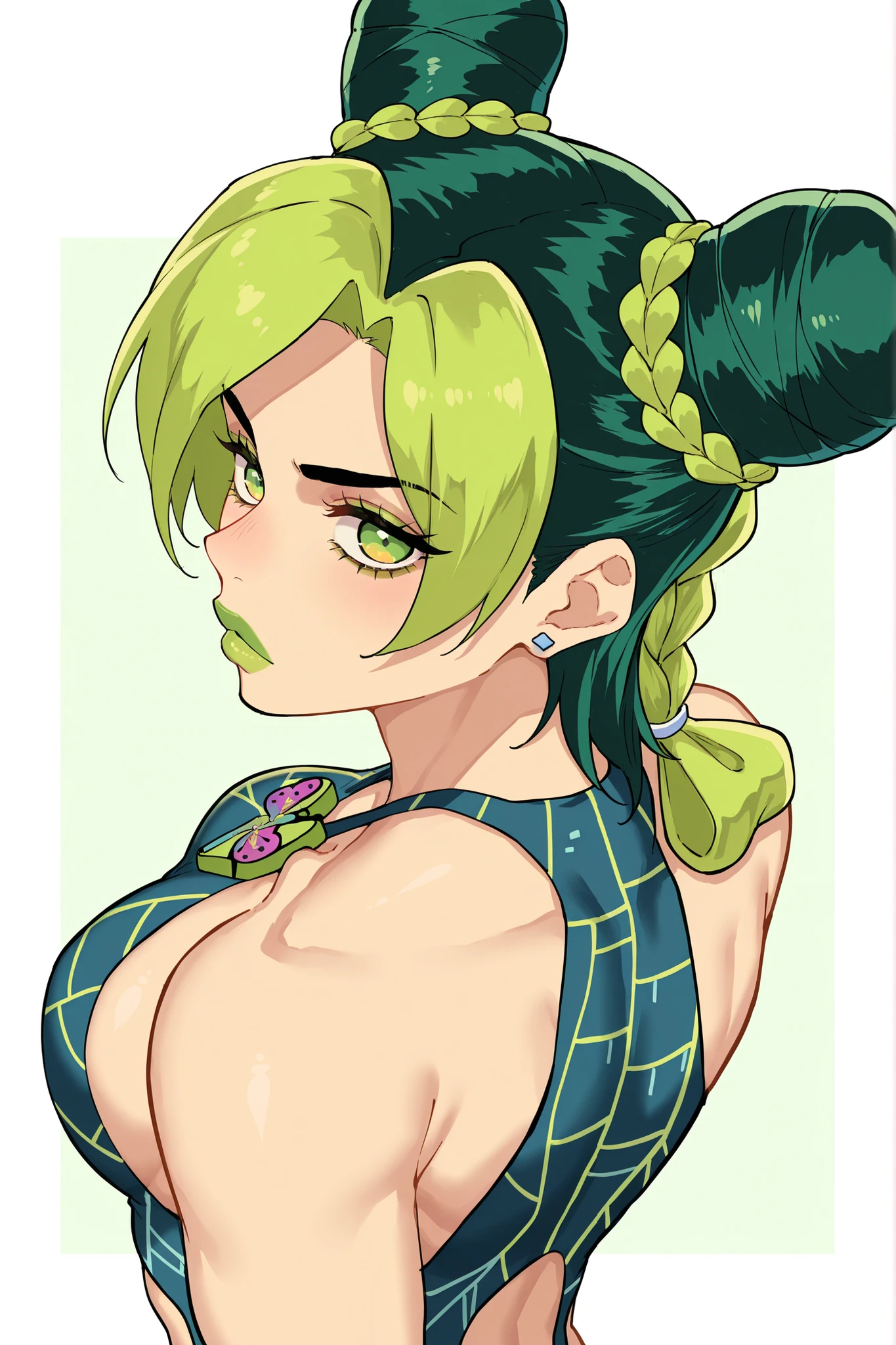 masterpiece, best quality, amazing quality, very aesthetic, absurdres, highres, newest,1girl,Jolyne Kujo,cyboii
