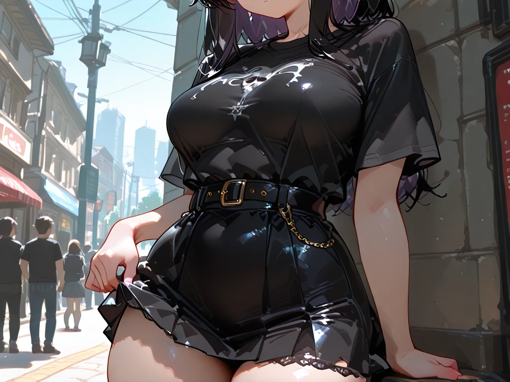((best qualityer)), (detailded) , 1womanl, milf, short dress, naughty expression, nsfw