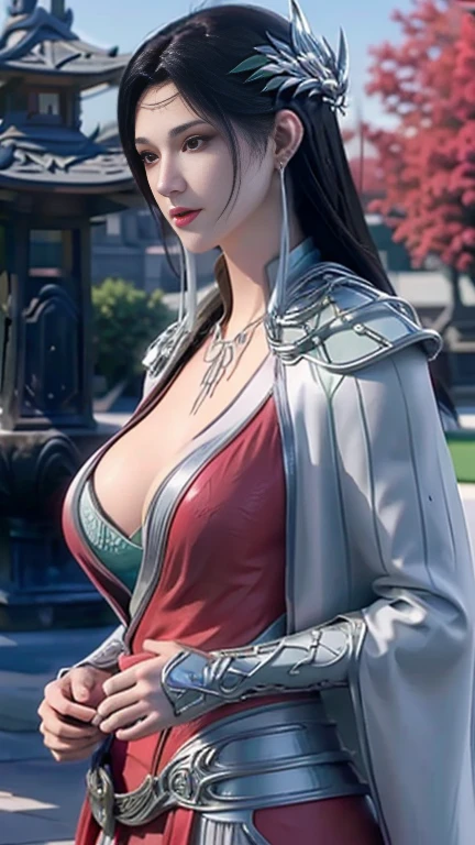 Masterpiece, best quality, {best quality}, {{masterpiece}}, {highres}, {{{field field}}, 1girl, ((( huge breasts beyond imagination))), female focus, black hair, violet eyes, sun, sunlight, lifting, surprised, envy, orange sky, expressionless, women's fashion, anime girl in red dress with red feathers flying around her, by Yang J, artgerm and ruan jia, fantasy art style, extremely detailed artgerm, artgerm on artstation pixiv, style of artgerm, concept art | artgerm, 2. 5 d cgi anime fantasy artwork, artgerm. anime illustration