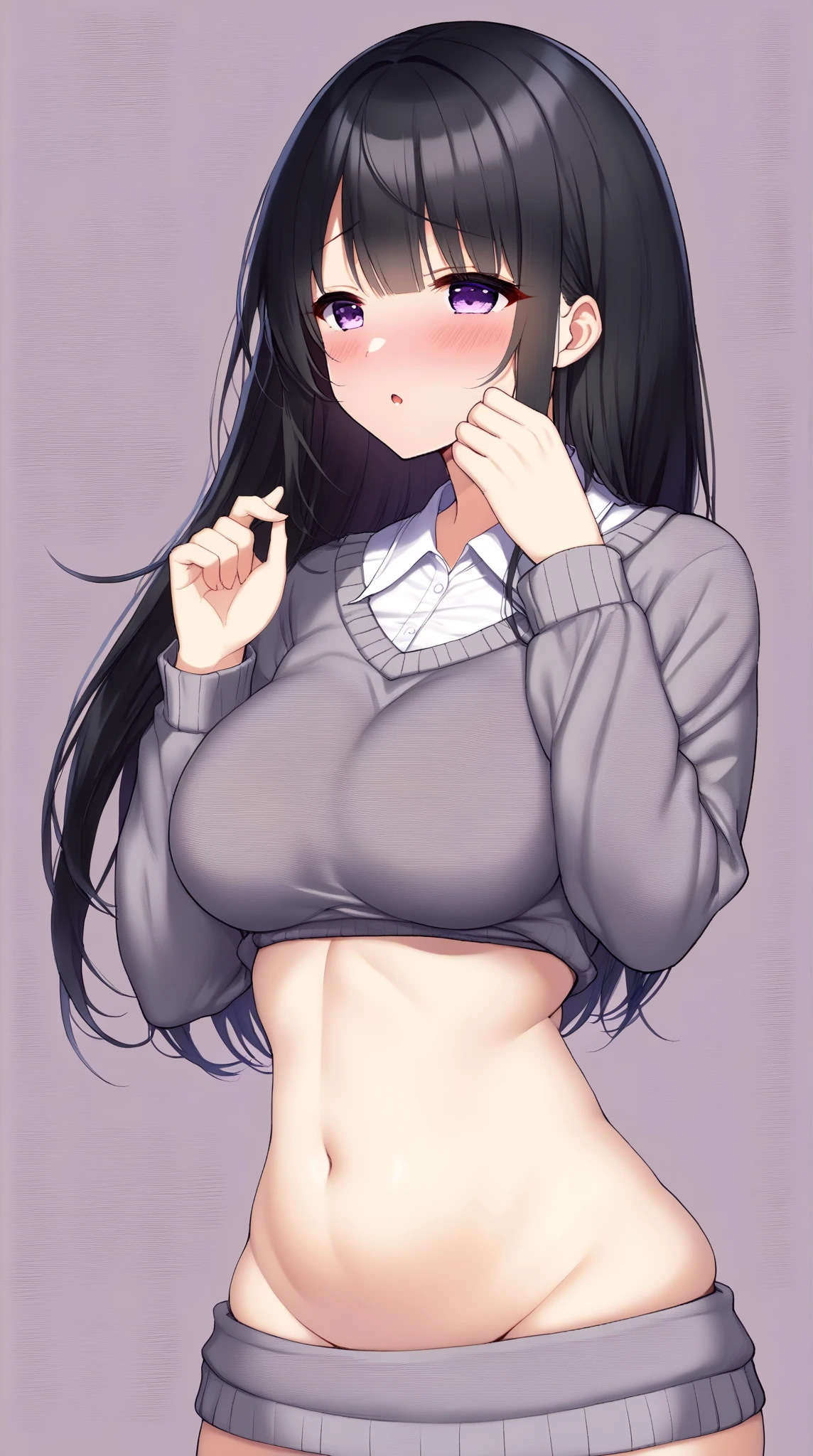 score_9, score_8_up, score_7_up, score_6_up, source_anime, 1girl, Komi, flashing her breasts, nsfw