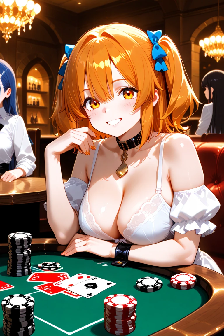 ((masterpiece、Highest quality、Detailed Anime))、casino、Beautiful night view、(3 or more naked girls、、smile、fun、Various hairstyles、pubic hair)、(((Full nudity、Pussy、The characters are unique)))、(Glowing Skin、A pair of rabbit ears:1.3、Ribbon Hairband、Fishnet tights、A bow tie、Bunny Girls 3 or more)、roulette、Slot Machines、Cocktail、Champagne bottle、((The characters are unique、Various hairstyles))、Laughter