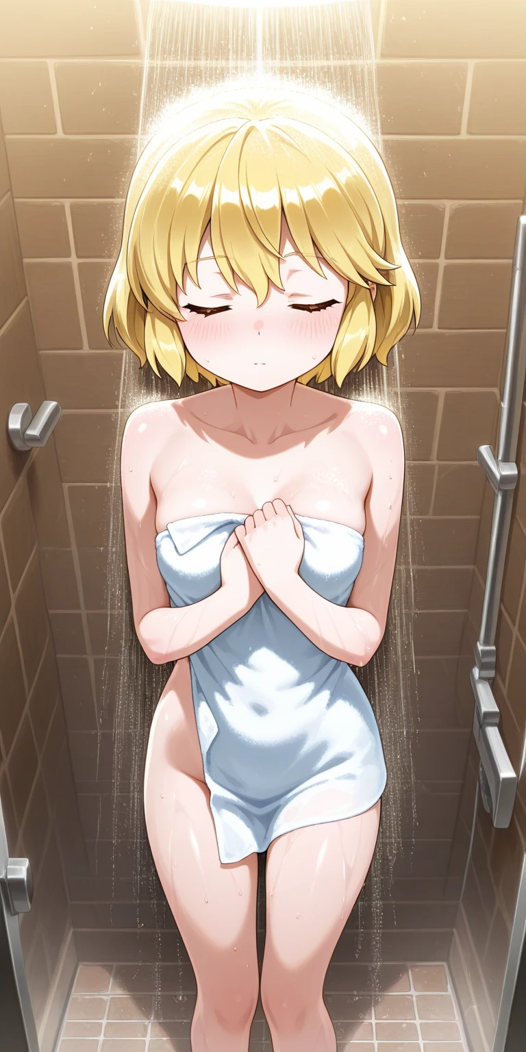 (masterpiece、top-quality)、独奏、1womanl、White skin as clear as snow、Fantastical、Western-style room、Bedroom、Smile with cartoon sperm on the face, 1girl in, breasts, Blonde hair, Large breasts, Navel, Yellow eyes, Open mouth, saliva, tongue, blush, multiple views, Sweat, Short hair,Short ponytail、wet, Tongue out 、Shower room,naked,Nipples,share,全naked,Show your armpits、Place your arms behind your head、Raise your arms、Sweaty、Body soaked and ahegao、Feeling face 、Embarrassing,Spread your legs、Only one person、View from below、I'm coming、No clothes、nakedが丸見え、Cleavage、Large Breasts、Squirting、Big Breasts