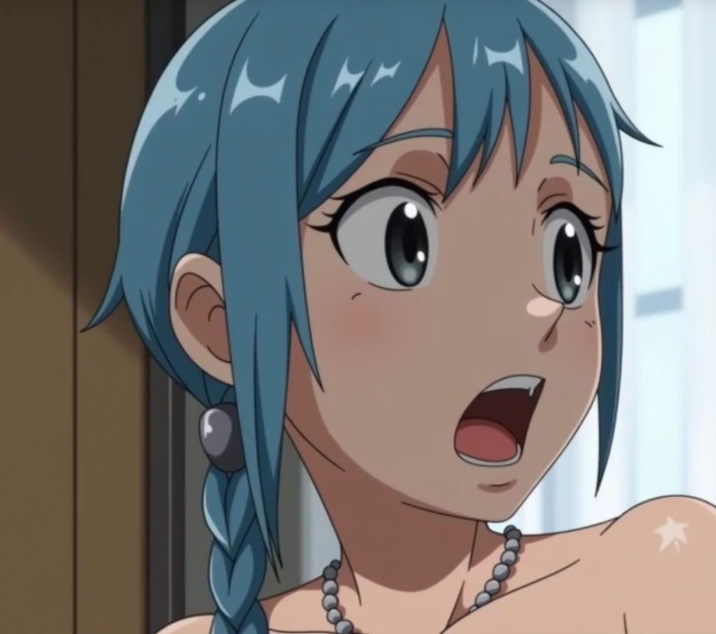 (best quality,masterpiece:1.3),absurdres,highres,32k, ultra high res, official art,illustration,extremely detailed nsfw, 1girl, solo, (on back:1.2), (upper body:1.2), (from above:1.2), (cum on face:1.5),excessive cum, (sweat:1.4), karin aoi, delicate linestailed face, (beautiful light blue hair:1.2), (shiny hair:1.2), (beautiful blue eyes:1.2), (shiny eyes:1.2), (large breasts), (completely nude:1.3), (gleaming skin:1.4), heavy breathing, blush, open mouth, tears, (torogao:1.3), (trembling:1.3), female orgasm, BREAK, nipples, BREAK, (on bed:1.2), 