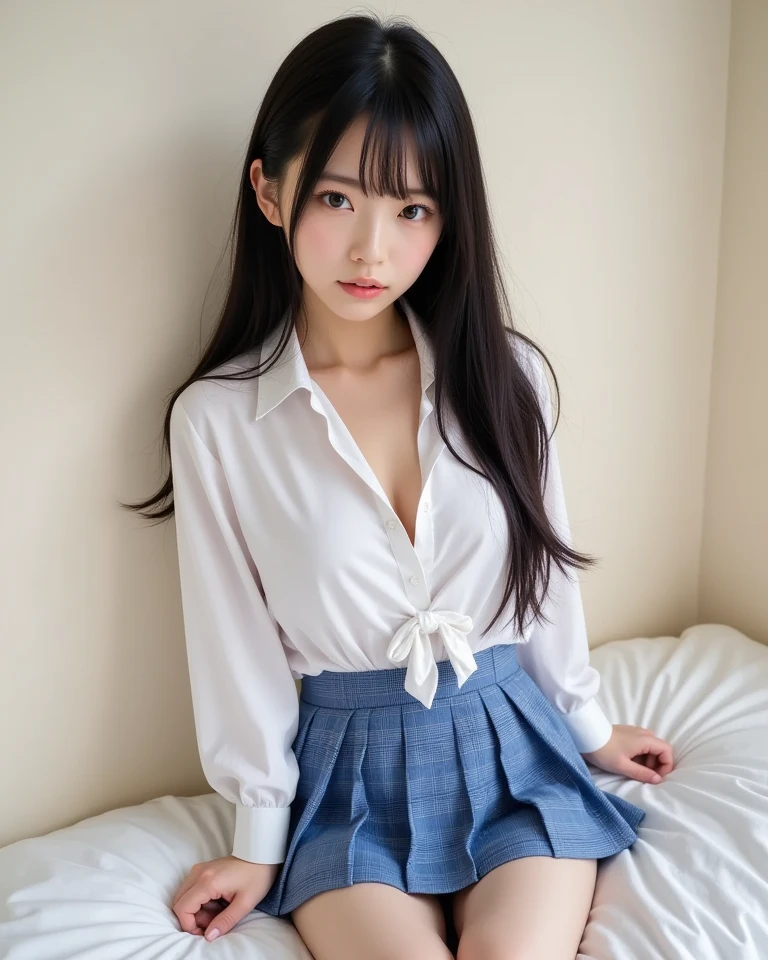 maidennurse、she is high school student、All Beautiful Girls、Everyone is cute、The decorated uniform is very sexy and transparent、wearing a naughty blouse、((Lingerie shows through))、view front、The uniform has a naughty shape.、ripped school uniform、Sheer skirt、Skirt length is only 10cm、The skirt is very short、The skirt is a micro skirt、Uniforms are transparent、(cute pink panties with decorations)、panties on、Focus on the crotch、Colossal tits、Anime Big、everyone pays attention、Tempting、everyone has a mean nature、Take a class on poses to seduce men、take a masturbation class、Sex Education Classes、Smiling、she is always attractive、full body Esbian、((Classroom))、Sitting at the pulpit、sitting with one's legs spread、Exhibited、masutepiece、A detailed、masutepiece、portlate、Raw photo、top-quality、masterpiece、超A high resolution、(Photorealsitic:1.4)、octan render、8K picture quality、ultrasharp、Details of complex ornaments、Extreme Detail