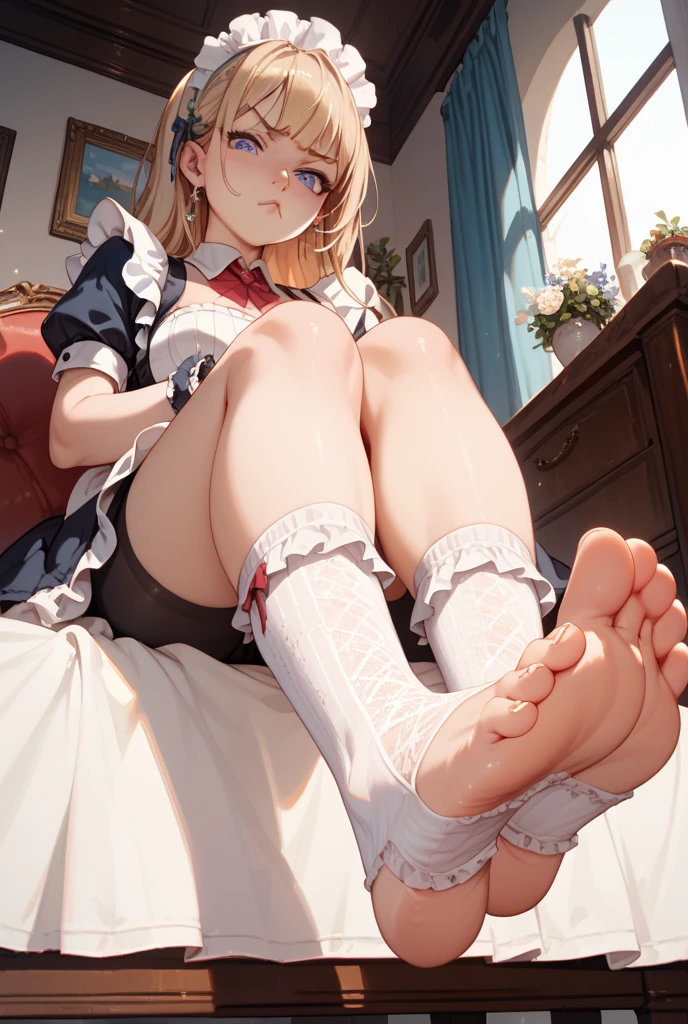 piperBS, 1girl, blonde hair, hair bun, blue dress, puffy sleeves, short sleeves, pink gloves, fingerless gloves, pink belt, shoes, blue footwear, ((((gagged)))), cute and blushing 18 years old anime girl, look away because she is embarrassed and blushes, bright blue eyes, detailed face, detailed members, detailed arms, detailed hands, Girl lying, tied by ropes, shackled, can no longer move, tied tightly, very hard tied up with lots of ropes, hampered by so many ropes that she can no longer move, bound hands and feet, ropes tie his whole body, tied extremely tightly and forcefully to her bed by a lot of ropes, its limbs are strongly tied together by ropes, his torso is tied up with thick cords, her chest is so tied up with ropes that it sticks out, her legs are tied tightly with thick ropes, his hands are tied behind his back with ropes, she can no longer move her feet, her hands which are tied by thick ropes, she desperately tries to free herself, likes to be tied tight with big ropes, likes to be immobilized by big ropes, lying down, his hands and feet are strongly tied to the railing of his bed, his legs are pressed together and tied with ropes, its limbs are held vigorously by imposing ropes, her hands are tied securely behind her back by ropes, her chest is compressed by strong ropes, she is pressed against her bed and restrained by large ropes, (shibari, arms behind the back:1.4), (hands on the back), (masterpiece, best quality) 1.5, 1girl, solo, (sexy, beautiful woman, perfect face, perfect eyes, perfect hands), samus aran, (hands on the back), Spread the legs, s&#39; ((lie in bed by big ropes)), ((close up of the girl)), ((((lie in bed)))), ((((arms tied behind the back, Legs Tied,La fille est allongée sur le ventre, La fille est allongée sur le sol:1.5)))), ((((girl seen from behind:1.4)))), ((((girl lying down on her stomach:1.4)))), ((((Outstretched arms:1.5)))), ((((Detailed hands:1.5)))), ((((bedroom decor:1.4)))), ((((realistic decor:1.4))))