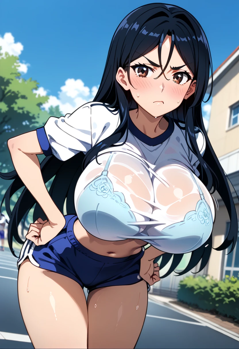 anime girl avec de gros seins posant dans un haut jaune et un jean, séduisante fille d’anime, Ilya Kuvshinov. 4 km, [ Art numérique 4 km ]!!, Style Anime 3D réaliste, Jolie fille d’anime, Artgerme extrêmement détaillé, Oppai, Style anime 4 K, Rendu photo réaliste Anime girl, Anime hyper réaliste, style anime. 8k