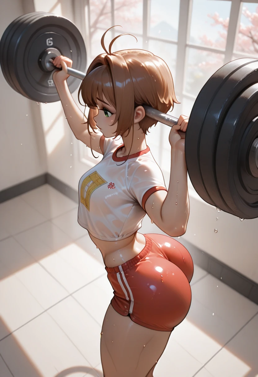 (Masterpiece: 1.2), best quality, illustrations, pretty girls, two schoolgirls, (dark blue bloomers: 1.1) and (white gym clothes: 1.2), beautiful ass, butt sticking out, farting, smile, black eyes, medium breasts, (black hair: 1.0), plump thighs, white sneakers, black high socks, (sky: 1.0), police car, road,