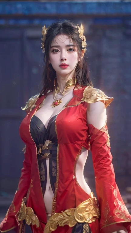 ((Best Quality, 8K, Masterpiece: 1.3)), cowboy shot, extremely Cute Beautiful Woman, 1 Girl, (Beautiful Breasts:1.3), (Abs, Slender Figure: 1.1), Sharp Focus, (((Intricate Details)), High Detail, Upper Body, One Girl, Black twin-buns Hair with bangs, chinese kanzashi, (luxury satin cleavage cut-out evening Chinese dress:1.5), lace, detailed evening dress, 8K, 8K Resolution, clean detailed face, Detailed Body, Detailed Clothes, Sharp Images, hyper-sharp image, Japan Anime Concept Art, trending on Artstation, ((looking the viewer, facing the viewer, staring the viewer:1.3)), seductive sexy pose, ((seductive smile, light smile:1.35)), pink lipstick, bokeh, field of depth, 8.5 life size, 8k resolution, (shot on EOS 5D Mark IV, 35mm lens, f1.8), (ancient Chinese Street Background, no-human simple background, detailed background), ((frame the head:1.3), detailed human hands, perfect human hands, perfect anatomy, perfect proportion, ultra-sharp focus,