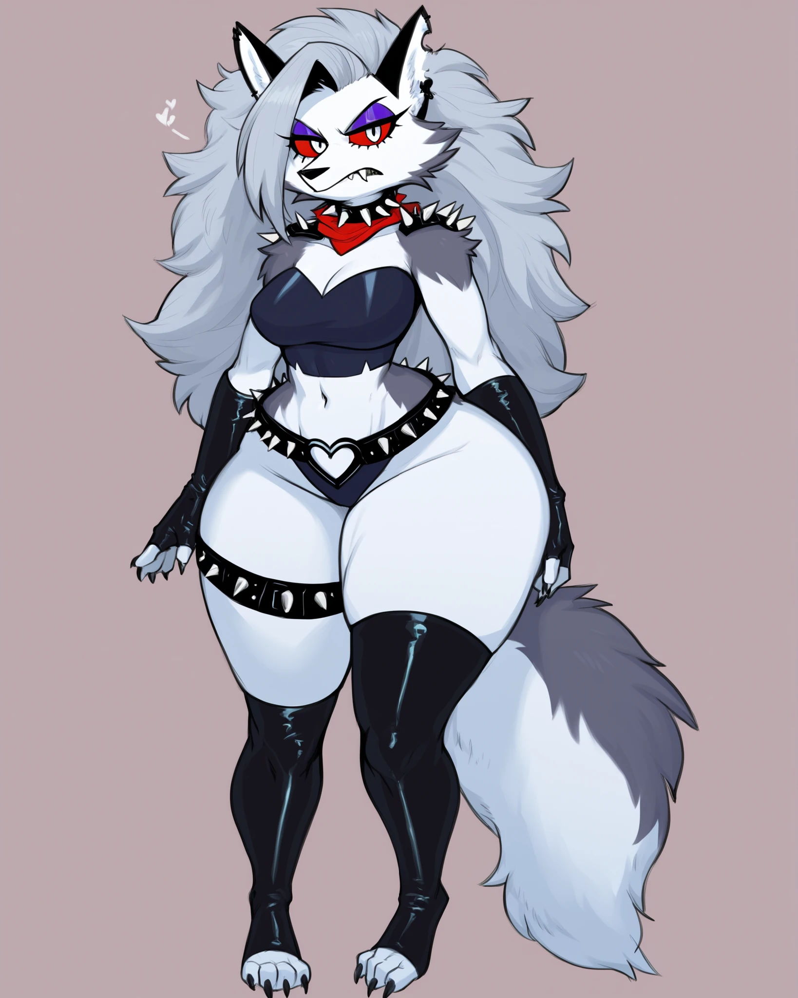 Scp-1471, mal0, furry, cute, balck fur, skull face, big busty , thicc, , full body, dommy mommy, horny, submisive, by_claweddrip