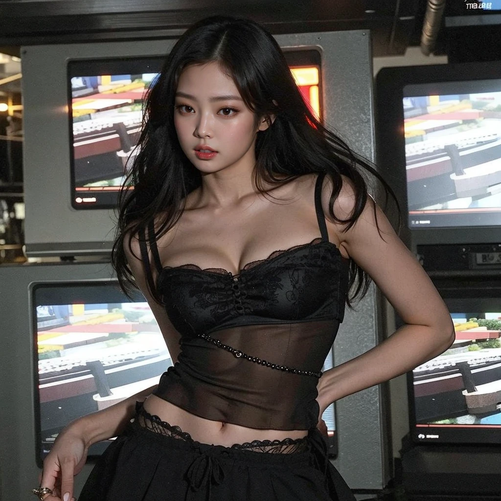 araffe asian woman in a black bra top and black pants, trending at cgstation, gorgeous chinese model, sexy girl, korean girl, sexy :8, sexy pose, instagram model, xision wu, beautiful south korean woman, gorgeous young korean woman, 2 4 year old female model, trending on cgstation, chinese girl, gorgeous lady, sexy look, naked, sex, bedroom