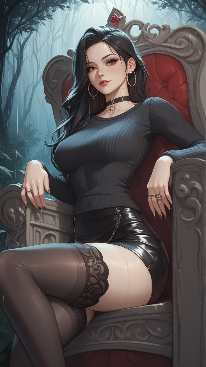 beautiful girls, long hair, big boobs and perfecy , remove clothes, on chair, looking her boobs, show her body, dark blackground, in the bed, with a super dog