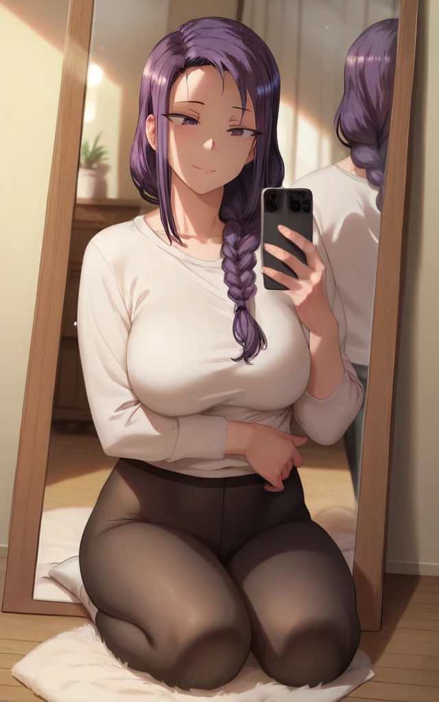 Femme Arafed avec débardeur et leggings assortis, fille sexy aux yeux bruns, portrait sophie mudd, cheveux bruns et grands yeux, selfie d'une jeune femme, Yeux de chambre, violette myers, sans maquillage, Maquillage naturel, tourne-toi pour regarder la caméra, Visage avec Artgram, Maquillage subtil, Superbe photo du corps entier, dans la chambre, fesses migonnes