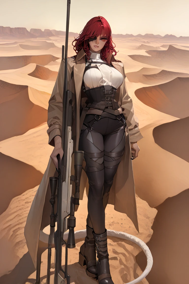 (masterpiece), best quality, highres, (hyperrealistic:1.3), 4k, 8k, Detailed Illustration, intricate detail, (1girl), cowboy, cowgirl, cowboy hat, brown leather clothing, colt, old rifle, (medium breasts:1.2), (breasts_out), (full_body:1.3), sweaty skin, very detailed skin, skin pores, textured skin, outdoors, desert, western,
cinematic lighting, sharp shadows, amazing quality, amazing shading, soft lighting, (symetrical:0.5)
ultra-detailed , <lora:thesabuStyleLora_thesabuStylea1:0.4> <lora:reiqStyleLORA_reiq08:0.3> <hypernet:incaseA3_v18000Steps:0.4> <hypernet:houk1se1:0.3> <hypernet:oov1wq:0.3> <hypernet:mjv4Hypernetwork_v1:0.3>